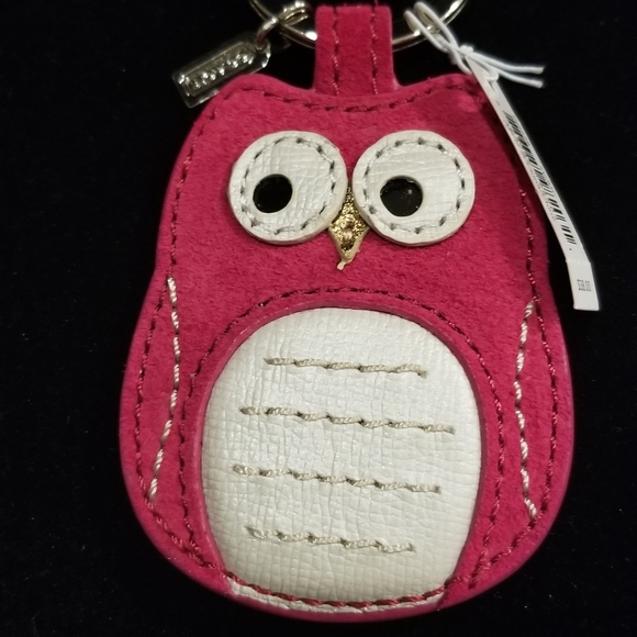 Coach Leather Owl Keychain/Fob - Picture 3 of 5